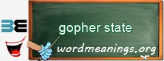 WordMeaning blackboard for gopher state